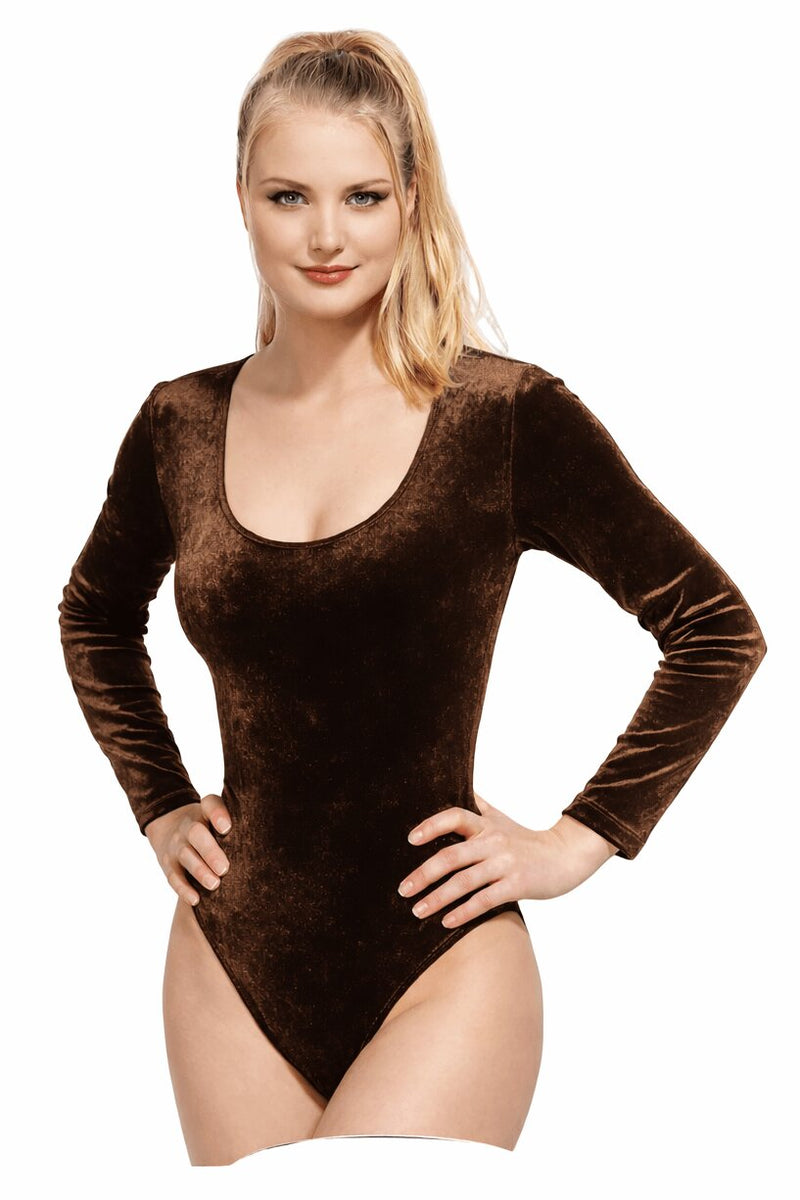 Body Donna Marrone in Ciniglia Manica Lunga Likos 50381