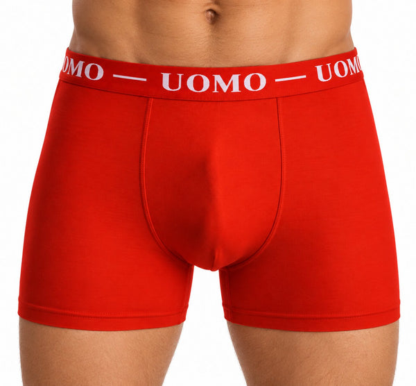 Boxer Uomo 2691 in Cotone Elasticizzato Rosso