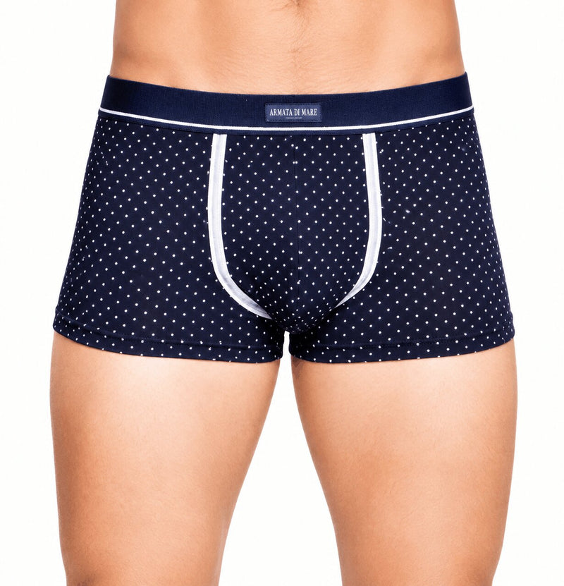 Boxer Uomo Armata di Mare 832 in Cotone Elasticizzato Fantasia a Pois
