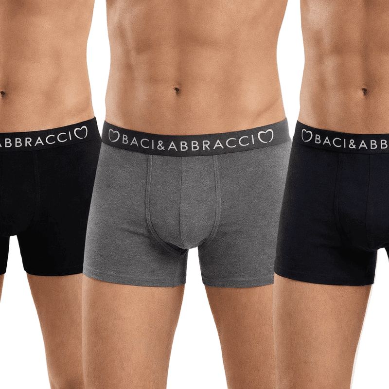 Boxer Uomo Baci & Abbracci 1102 in Cotone Elasticizzato Confezione da 3 Pezzi