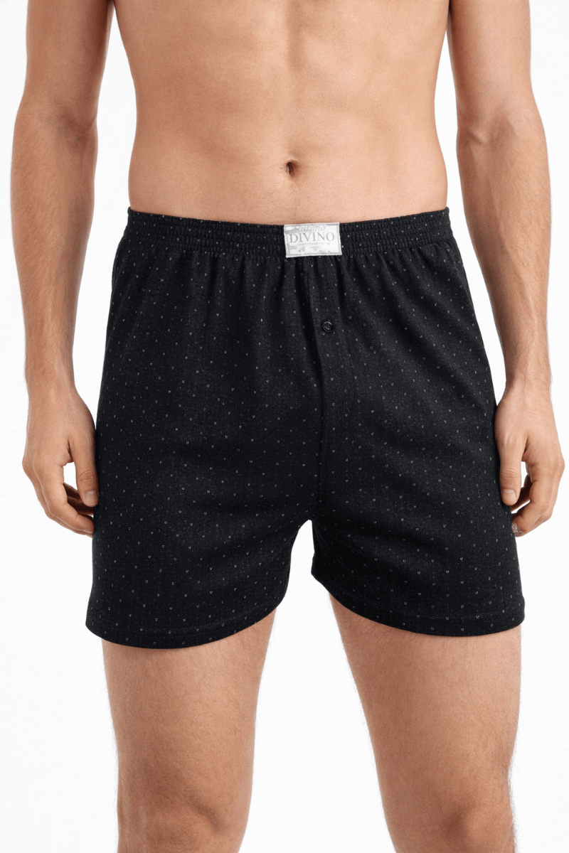 Boxer Uomo Divino 58/59 con Bottoncino in 100% Cotone Maglina