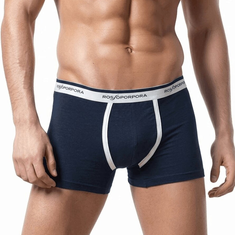 Boxer Uomo Rossoporpora UB450 in Cotone Elasticizzato Blu