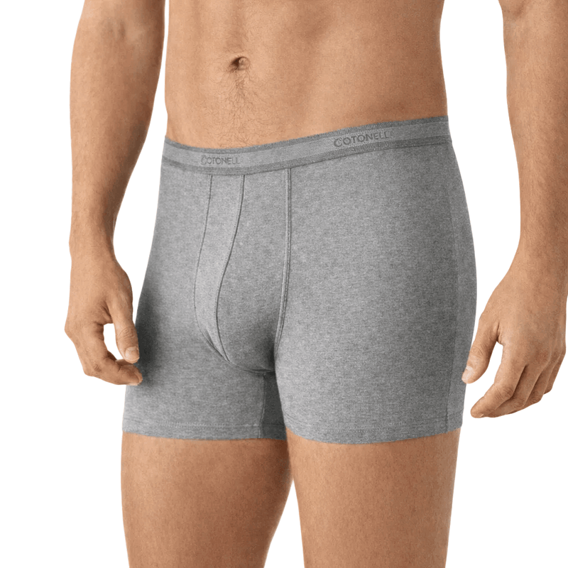 Boxer intimo uomo grigio in cotone elasticizzato traspirante Cotonella