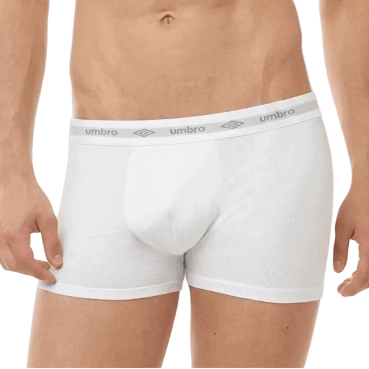 Boxer uomo bianco intimo cotone elasticizzato Umbro 701