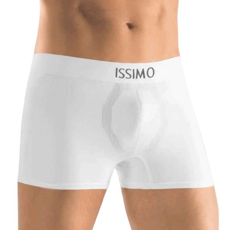 Boxer uomo bianco seamless in microfibra elasticizzata Issimo Art. 211