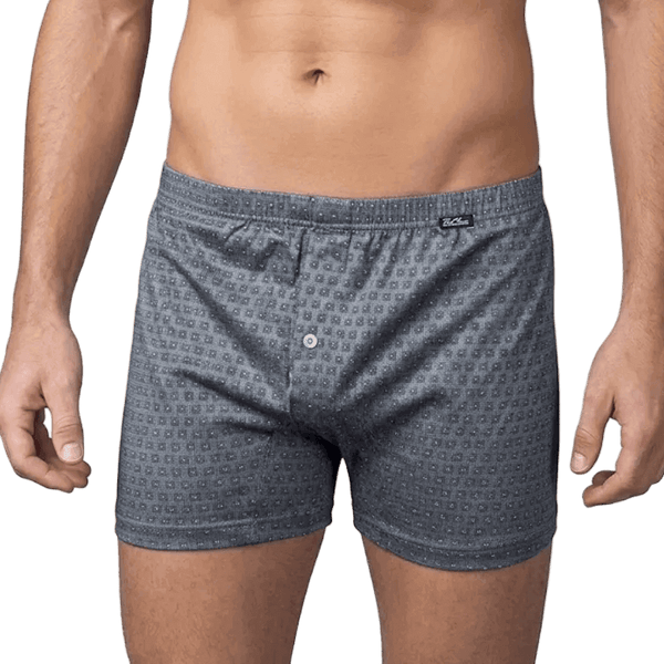 Boxer uomo grigio intimo filo di Scozia 100% cotone Nottingham 416