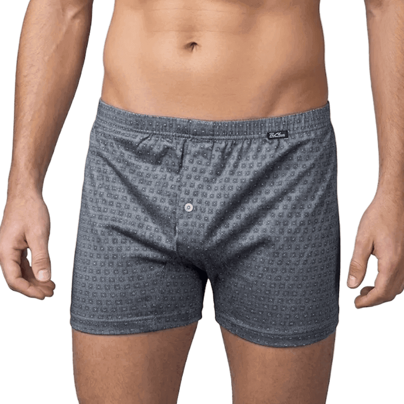 Boxer uomo grigio intimo filo di Scozia 100% cotone Nottingham 416