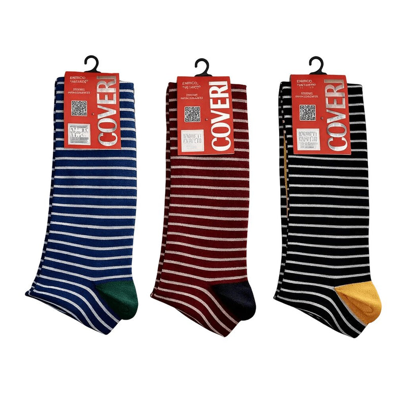 Calza Uomo Lunga in Cotone Mercerizzato Enrico Coveri Line 55