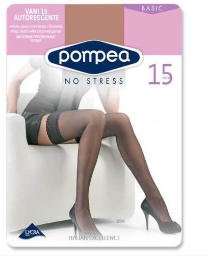 Calze Autoreggenti Pompea Vany 15 Velate 15 Den