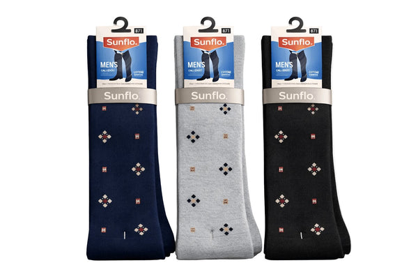 Calze Lunghe Uomo Sunflo 871 in Caldo Cotone Fantasia