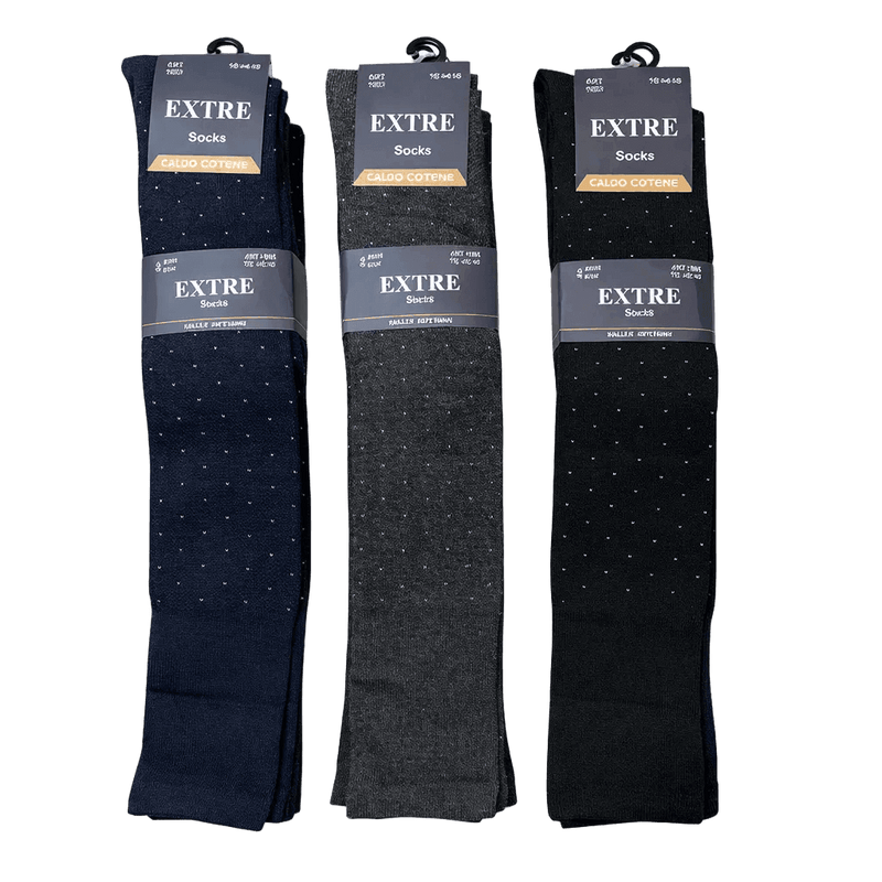 Calze uomo alte caldo cotone fantasia pois Extre 1563