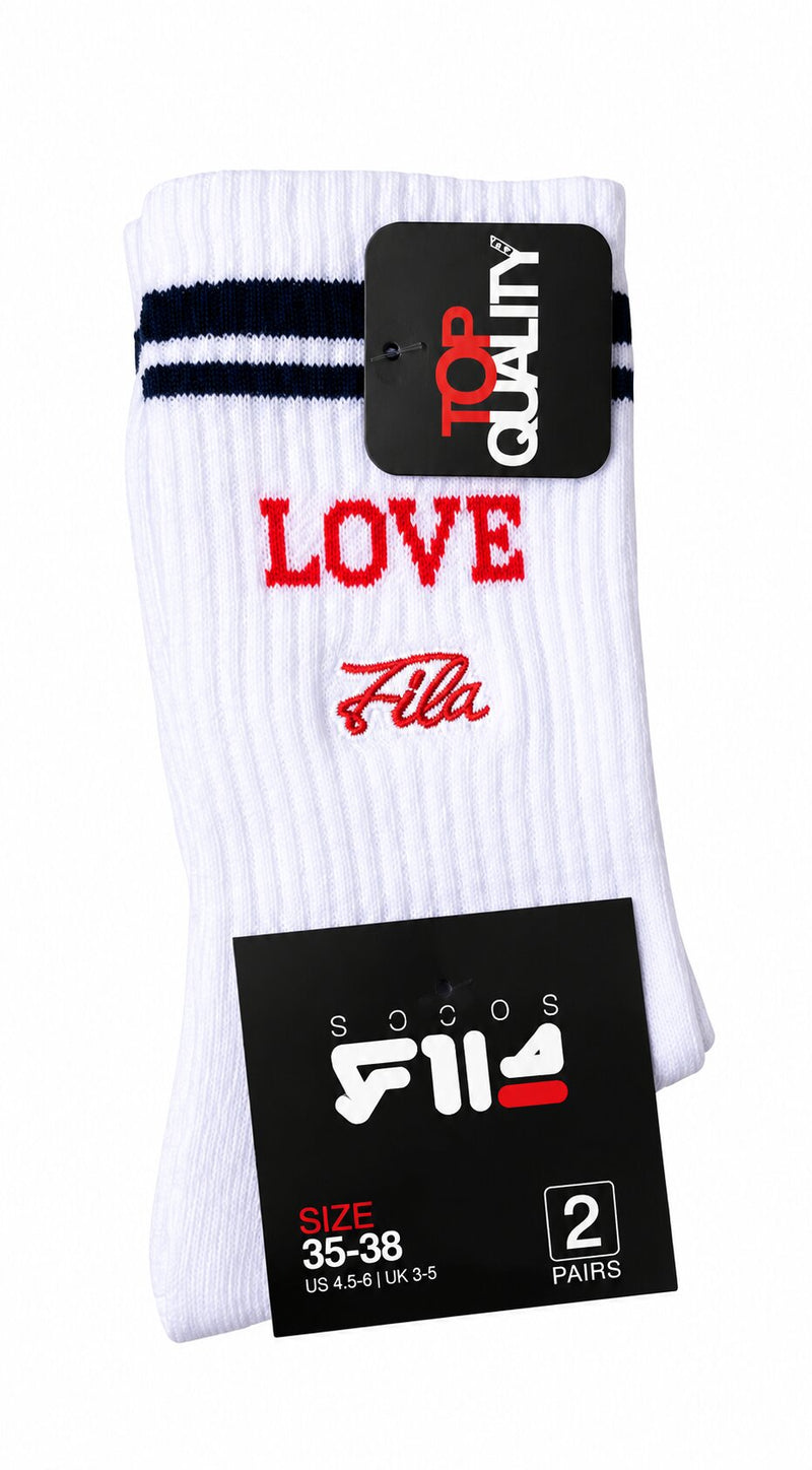 Calzini Corti Donna Sport in cotone Fila 8502 bianchi - Confezione 2 Paia