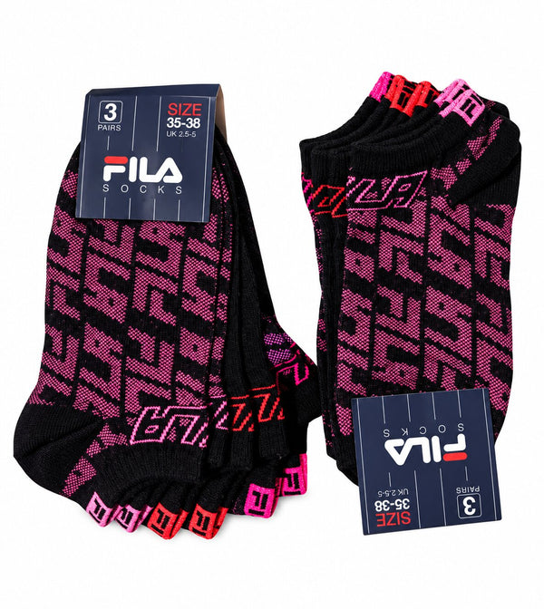 Calzini Donna Corti Fila 9300 in cotone elasticizzato sportivo - Confezione 3 Paia