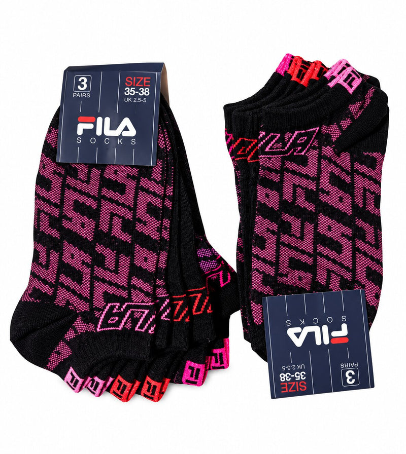 Calzini Donna Corti Fila 9300 in cotone elasticizzato sportivo - Confezione 3 Paia