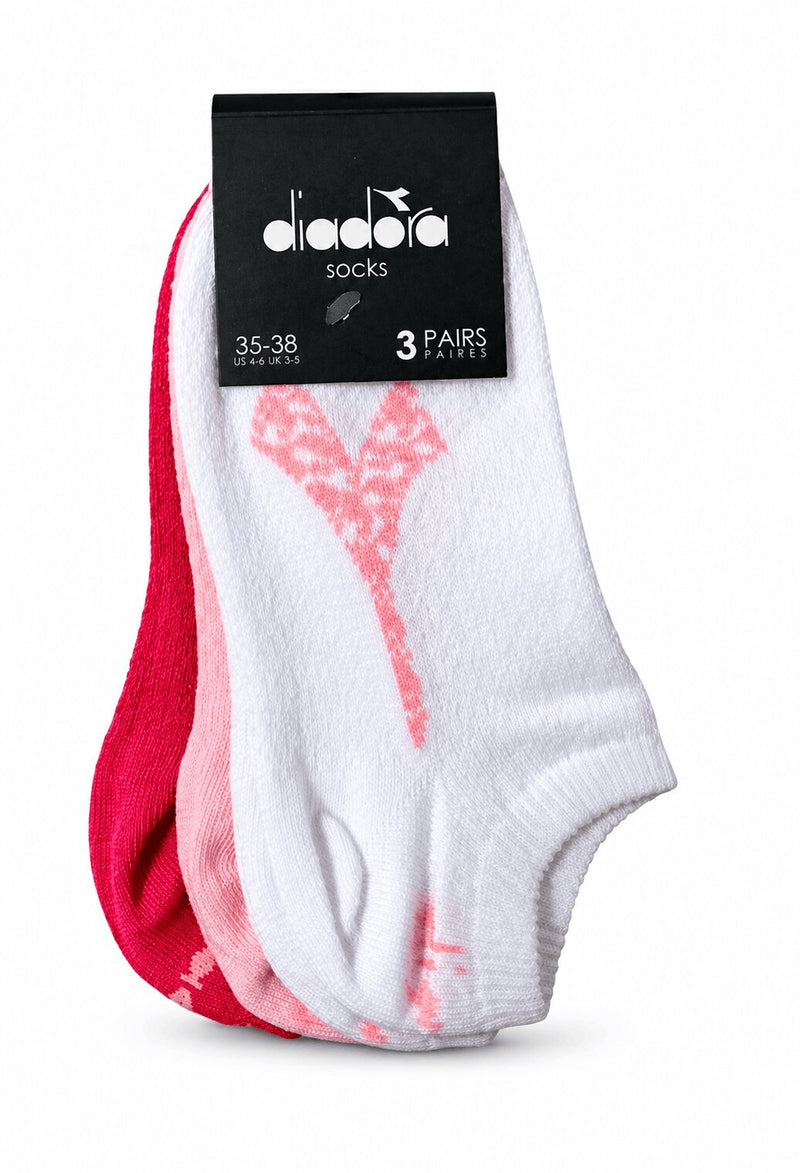 Calzini Donna Corti Sport Diadora 1813 in Cotone Elasticizzato - Confezione 3 Paia