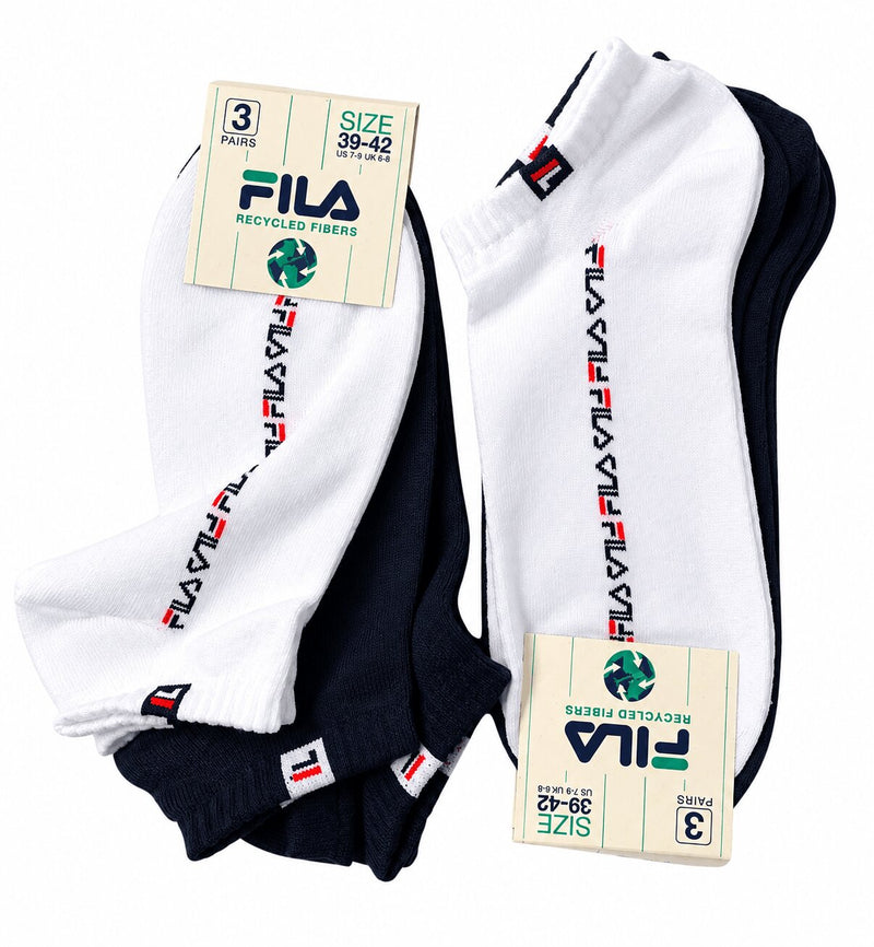 Calzini Fantasmini Unisex Fila 2018 in fibre riciclate - Confezione 3 Paia