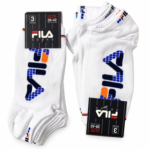 Calzini Fantasmini Unisex Sport Fila 1213 bianchi - Confezione 3 Paia