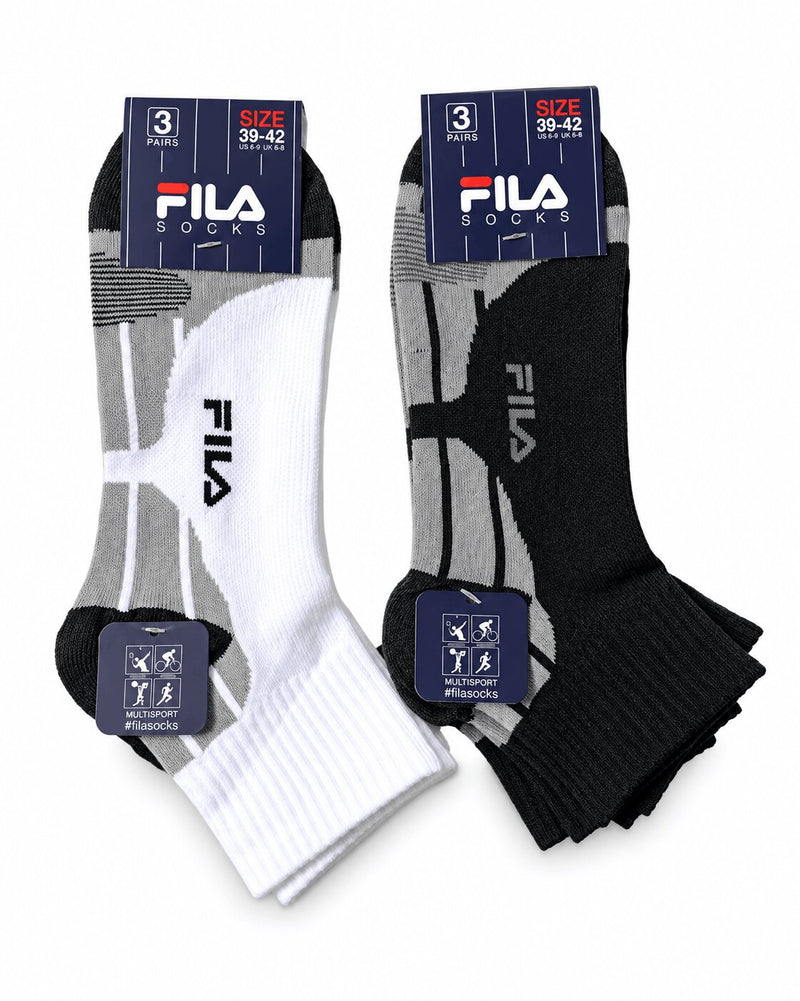 Calzini Unisex Sportivi Tecnici alla Caviglia Fila 1615 - Confezione 3 Paia