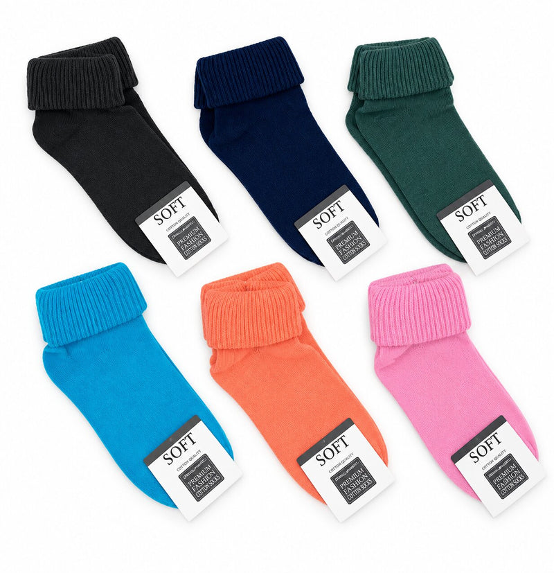 Calzini corti donna Soft 3022 con risvolto morbido