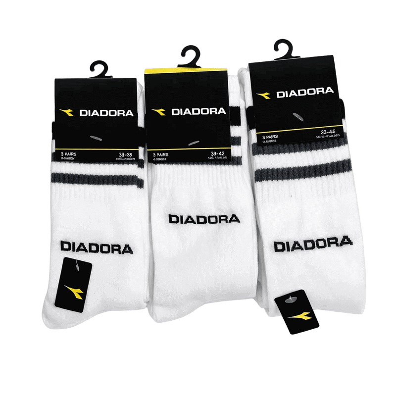 Calzini uomo bianchi corti cotone elasticizzato Diadora 9090