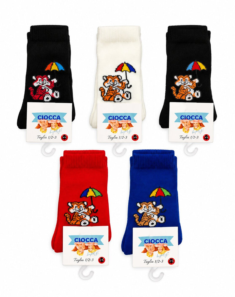 Calzino Alto Neonato Gambaletto Ciocca 872 in Caldo Cotone 