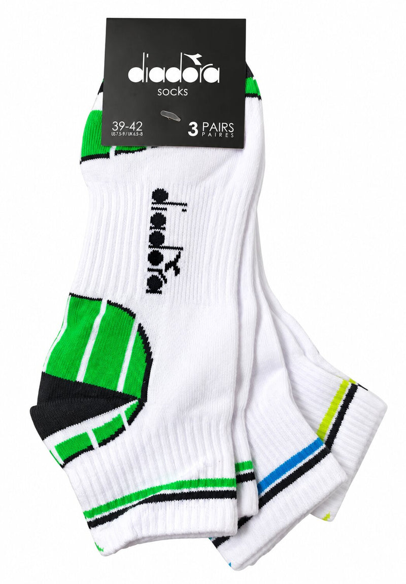Calzino Corto Tecnico Diadora 1227 con Compressioni Differenziate - Confezione 3 Paia