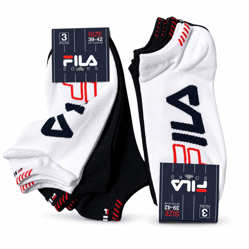 Calzino Corto Unisex Sport Fila 1210 Fantasmino in Cotone - Confezione 3 Paia