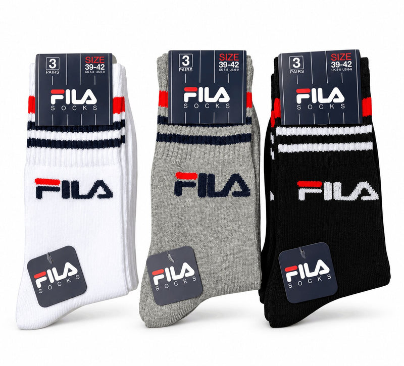 Calzino Corto Unisex Sport Fila 9090 in Cotone Leggero - Confezione 3 Paia