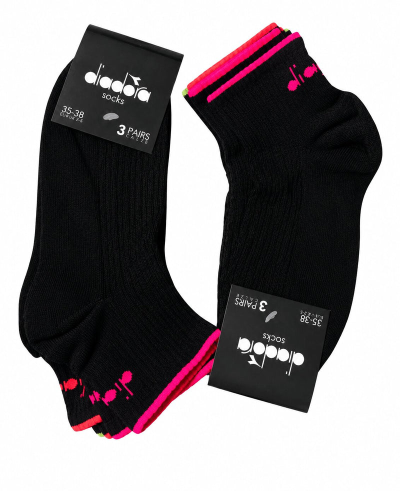 Calzino Donna Corto Diadora 1812 Sport in Cotone Elasticizzato - Confezione 3 Paia