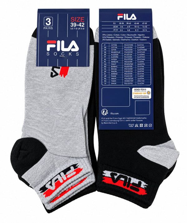 Calzino Unisex Sport Tecnico Fila 1201 alla caviglia - Confezione 3 Paia
