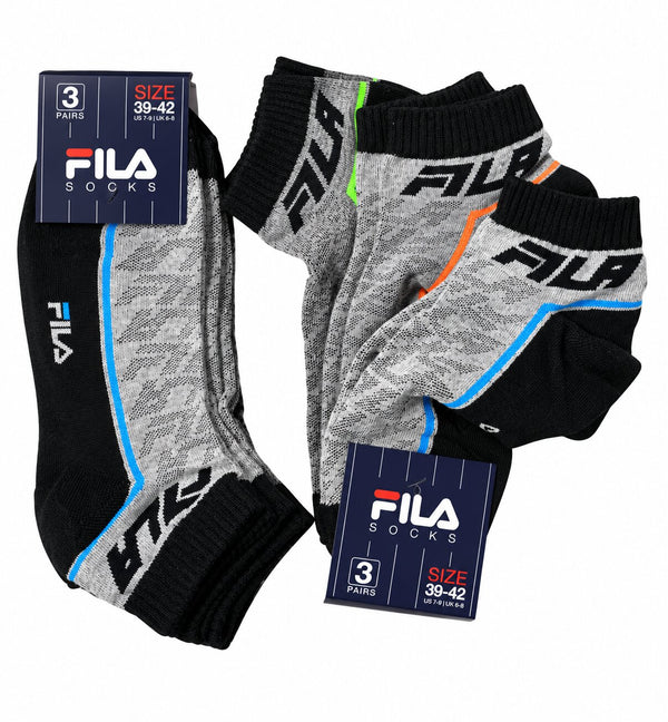 Calzino Unisex Sport Tecnico Fila 1203 alla Caviglia in Cotone - Confezione 3 Paia