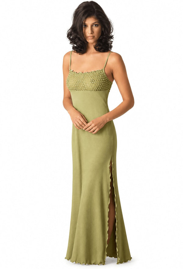 Camicia da Notte Donna Andra Lingerie 1238 Lunga in Microfibra con Pizzo Lamé