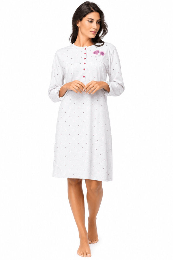 Camicia da Notte Donna Karelpiù 415 manica lunga in 100% cotone jersey
