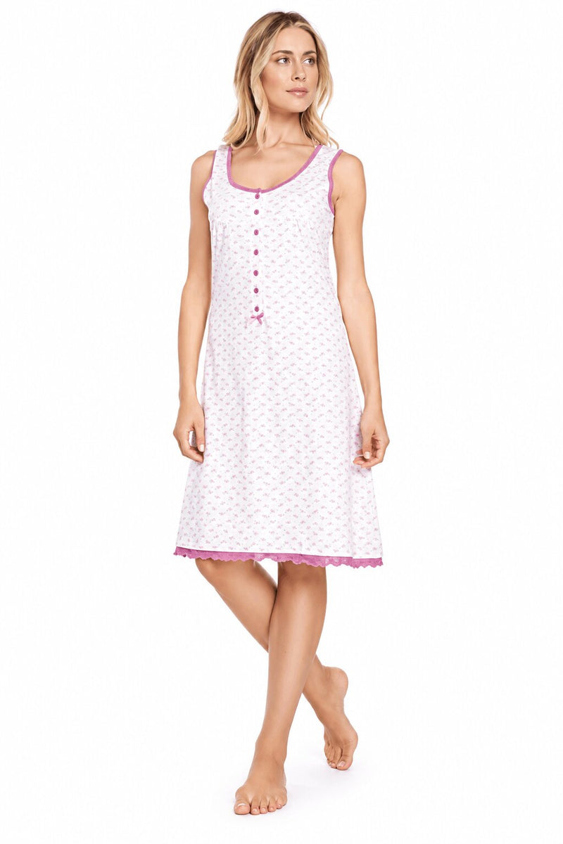 Camicia da Notte Donna Karelpiù 8303 Spalla Larga in Cotone Jersey