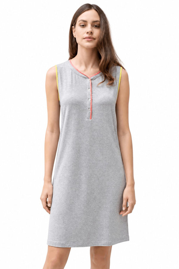 Camicia da Notte Donna Linclalor 2691 in Viscosa Elasticizzata Spalla Larga
