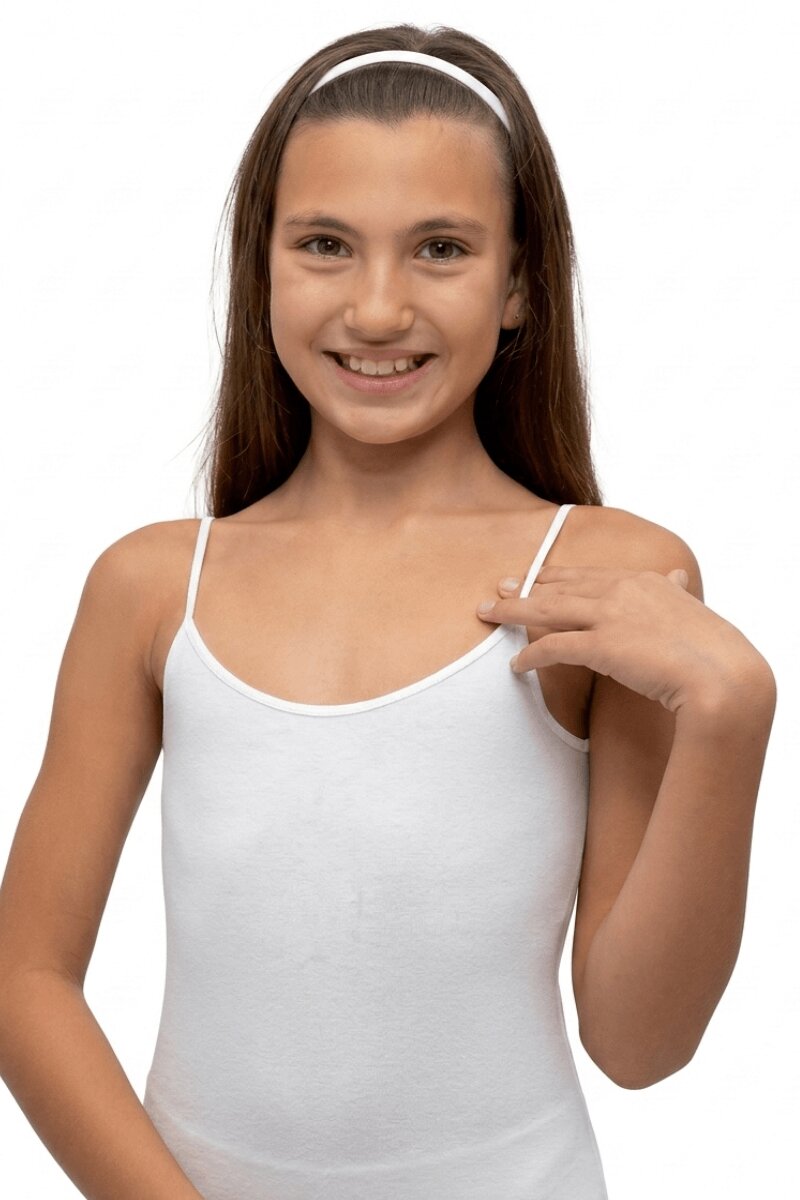 Canottiera Bambina Spalla Stretta Cotone Ciesseti CST 31006