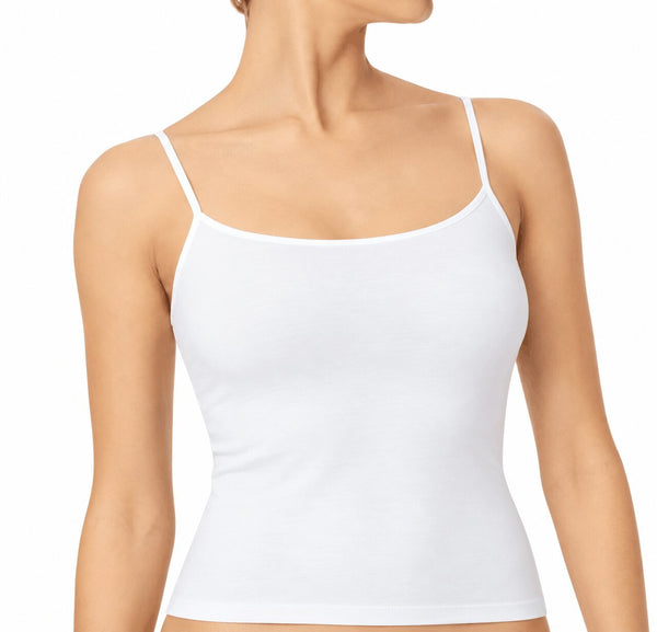 Canottiera Donna Pompea Essential Top Spalla Stretta in Cotone Elasticizzato