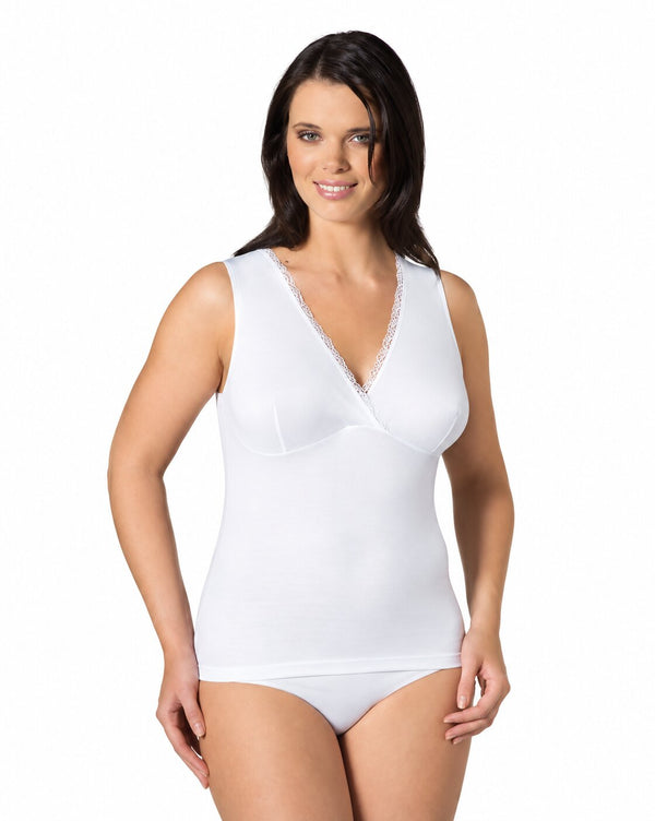 Canottiera Donna Spalla Larga Forma Seno Nottingham VL3025 in cotone - Confezione 3 Pezzi