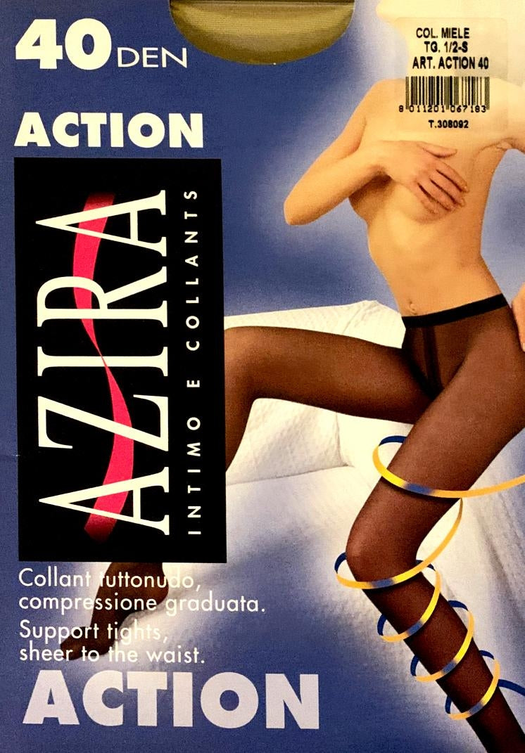 Collant Donna Azira Action 40 tuttonudo riposante a compressione graduata 40 den