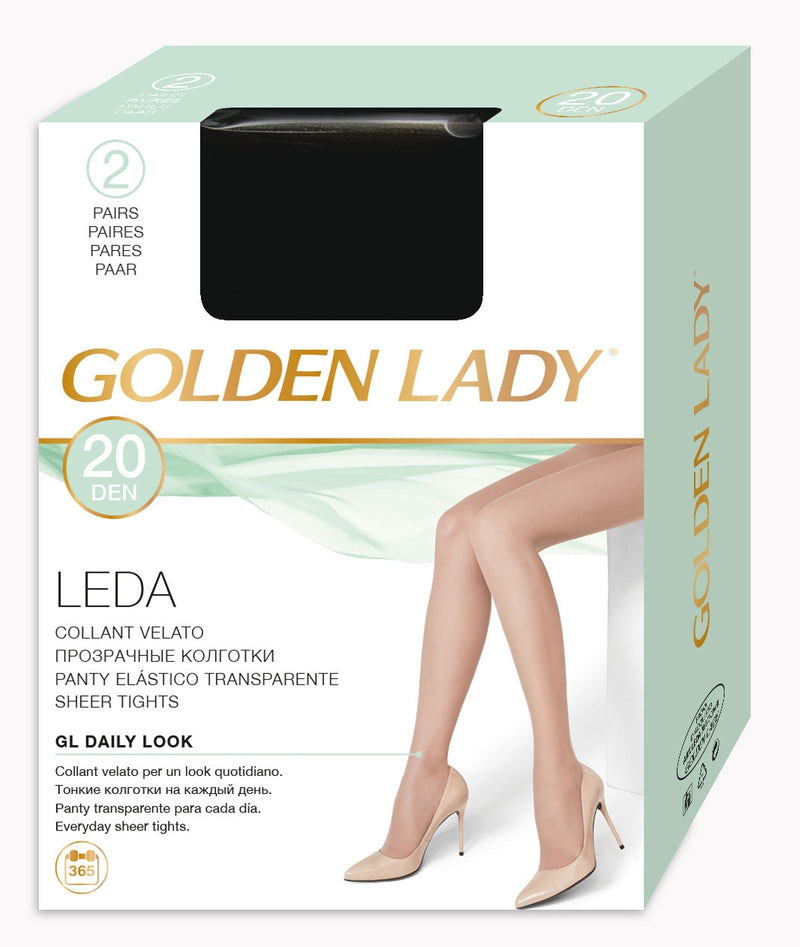 Collant Donna Golden Lady Leda 20 Den Velato in Filanca