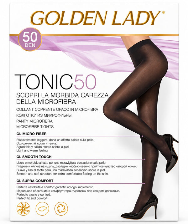 Collant Donna Golden Lady Tonic 50 den in Microfibra Opaca