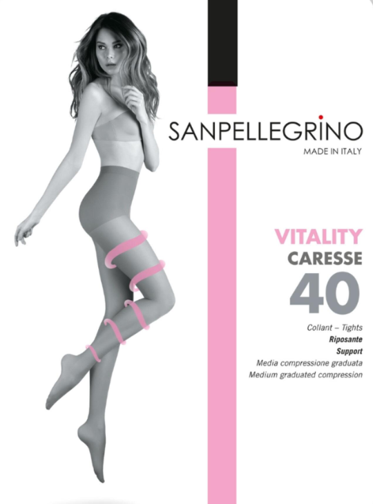 Collant Donna Sanpellegrino Caresse Vitality 40 Den Riposante a Compressione Graduata