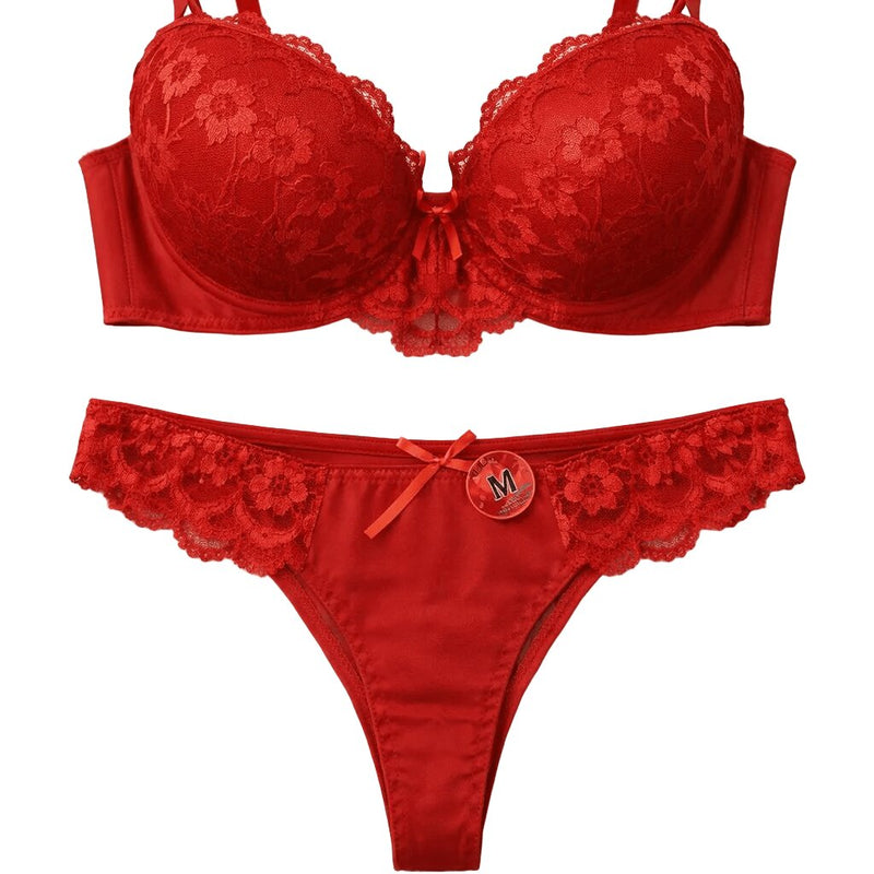 Completo Donna Rosso balconcino perizoma Rosso Diva by Prive' 25419