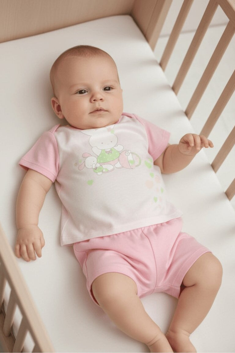 Completo Estivo Neonata Ellepi in 100% Cotone con Stampa