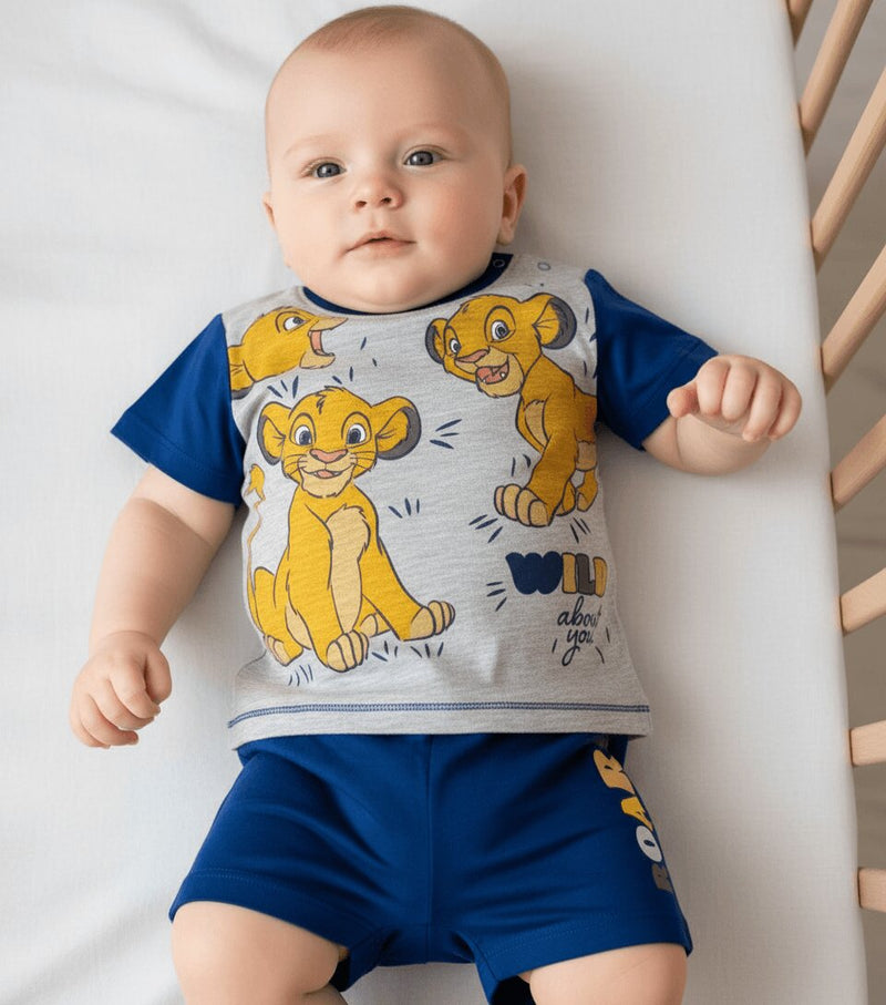Completo Estivo Neonato Disney Il Re Leone in 100% Cotone