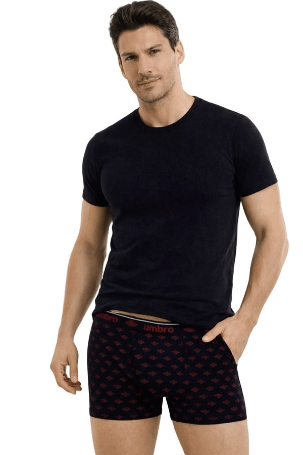 Completo Intimo Uomo Umbro Set 5231 Maglia e Boxer in Cotone Elasticizzato