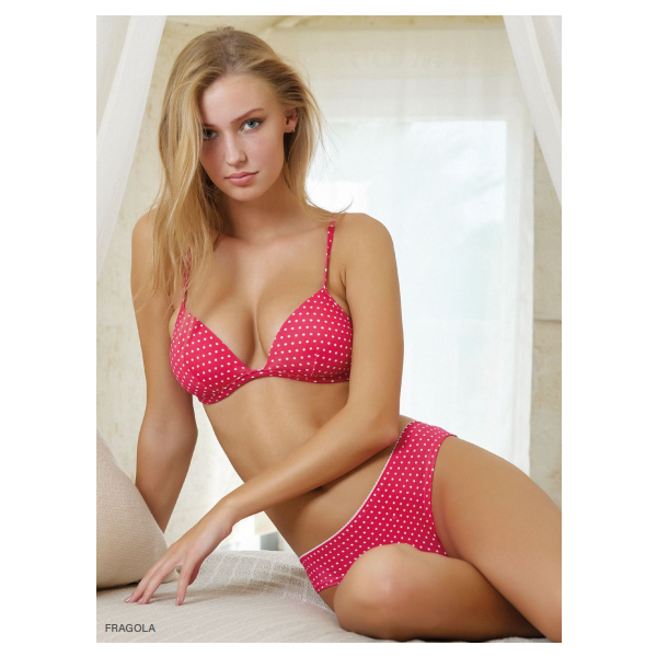 Completo Triangolo Imbottito con Slip Fuxia Jadea 4393