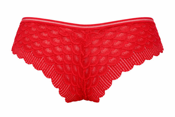 Diva by Privé | Slip Brasiliano Rosso  in Pizzo (Art. 3553)