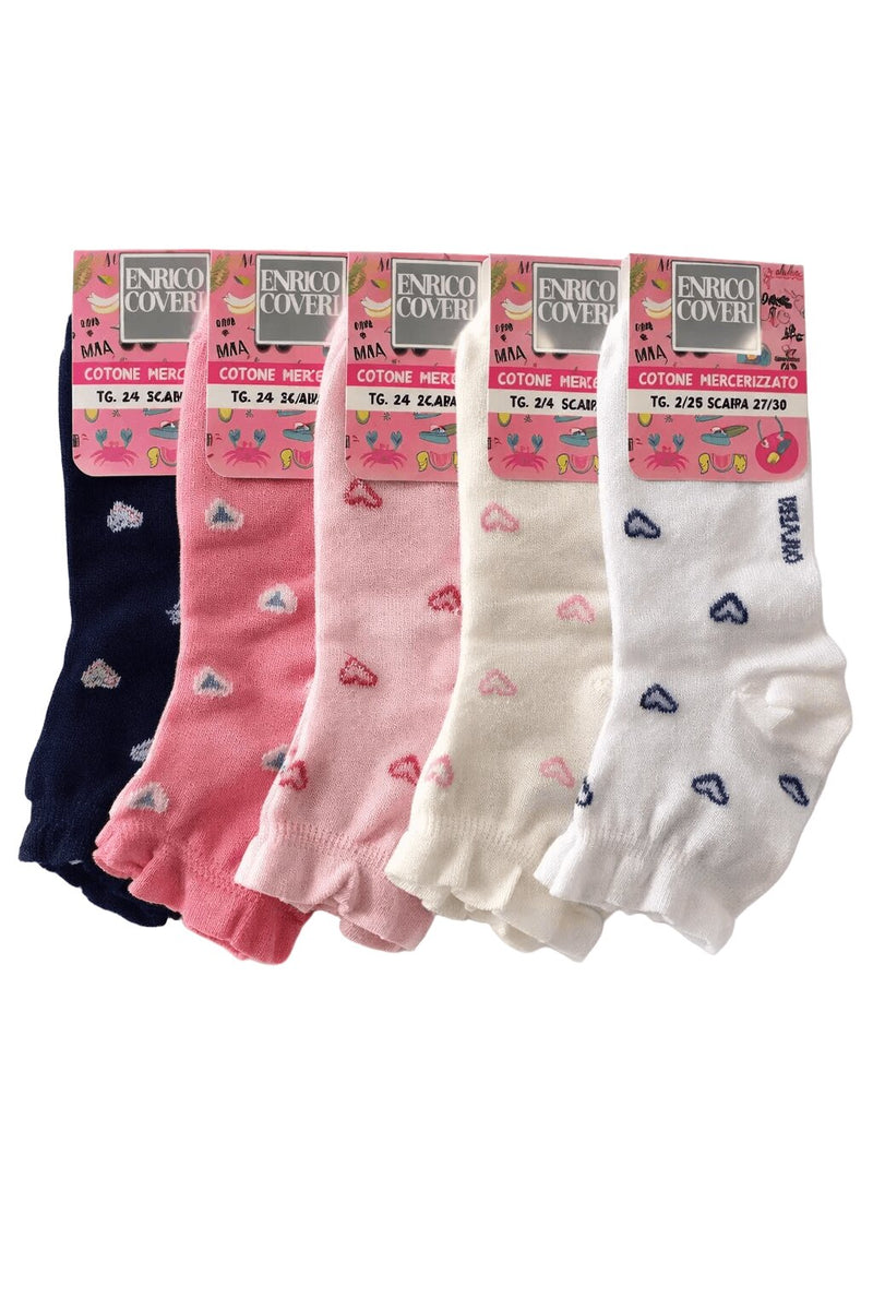 Enrico Coveri Calzini Bimba Pretty 204 in Cotone Mercerizzato – 3 Paia