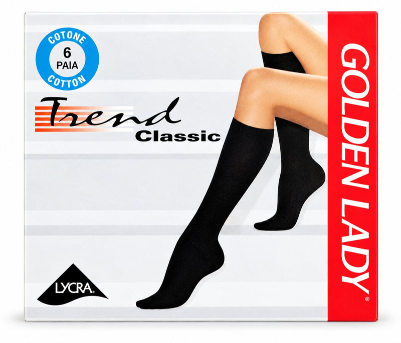 Gambaletti Donna Coprenti Golden Lady in cotone elasticizzato marrone - Confezione 2 Paia